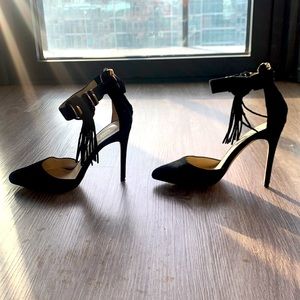 Nine West Black Ankle Strap Heels
